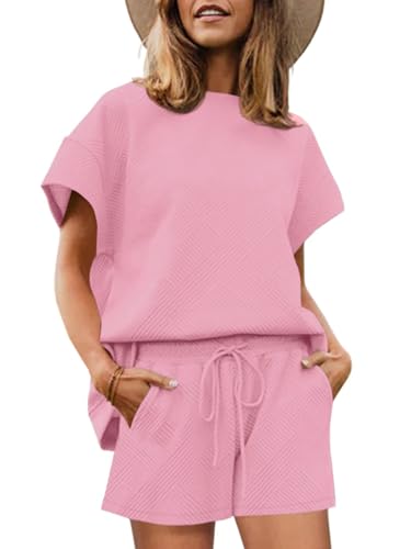 UNCLECAT Womens 2 Piece Lounge Sets Short Sleeve