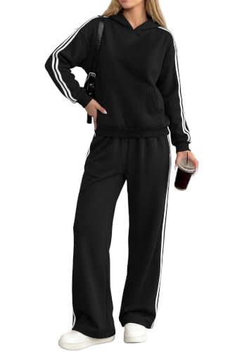 Hooded Stripe Lounge Set