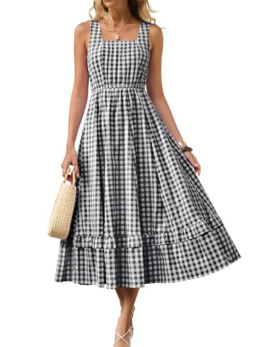 Gingham Midi Dress