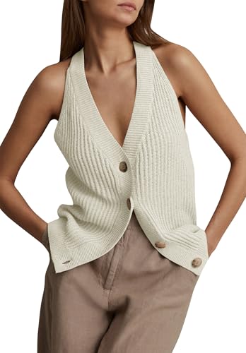 Button-Front Sweater Vest