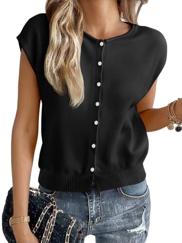 Cap Sleeve Knit Vest