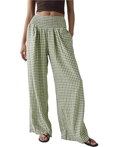 Gingham Palazzo Pants