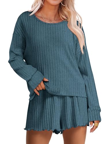 ANRABESS Ribbed Knit Set