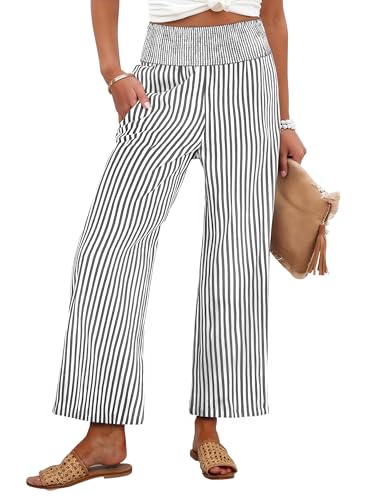 ANRABESS Striped Palazzo Pants