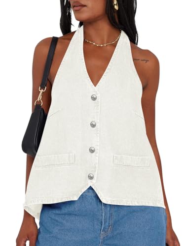 Halter Denim Vest