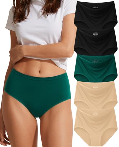High Waisted Cotton Underwear (5PK)