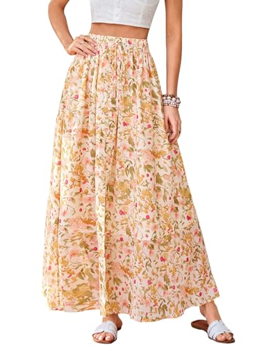Floral Maxi Long Skirt