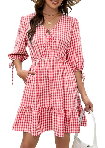 Gingham Tiered Dress