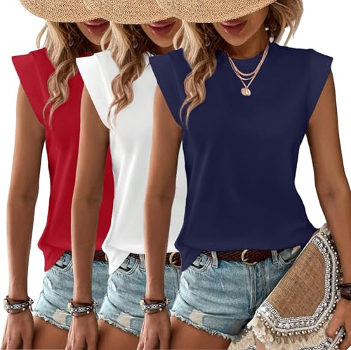 3pk Cap Sleeve Tank Tops