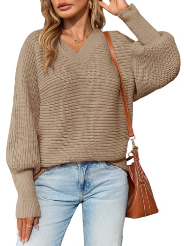 V Neck Batwing Sweater