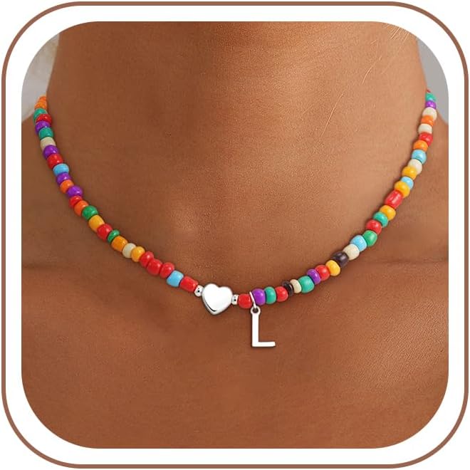 Colorful Initial Necklace