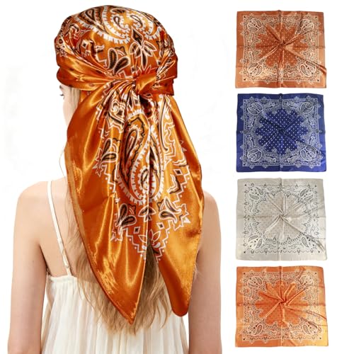 Satin Head Scarf 4pk