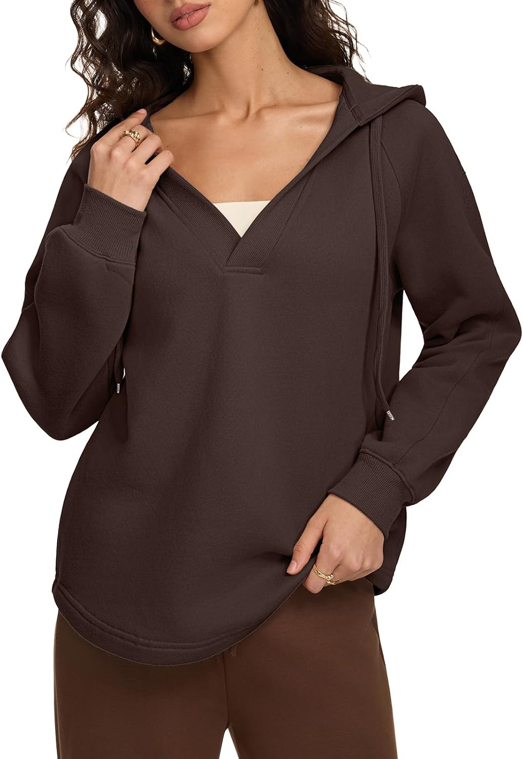 Oversized V Neck Hoodie