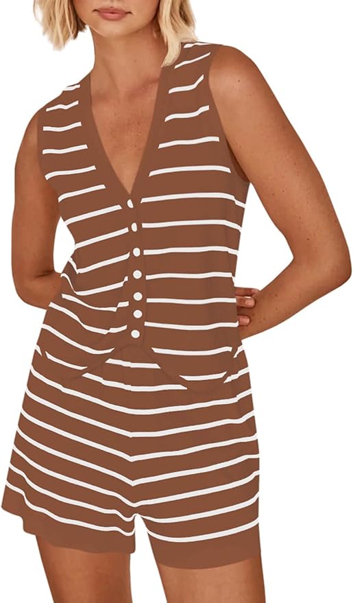 Striped Shorts Set