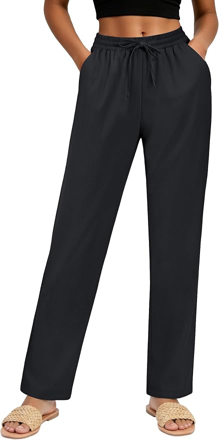 Cotton and Linen Blend Pants