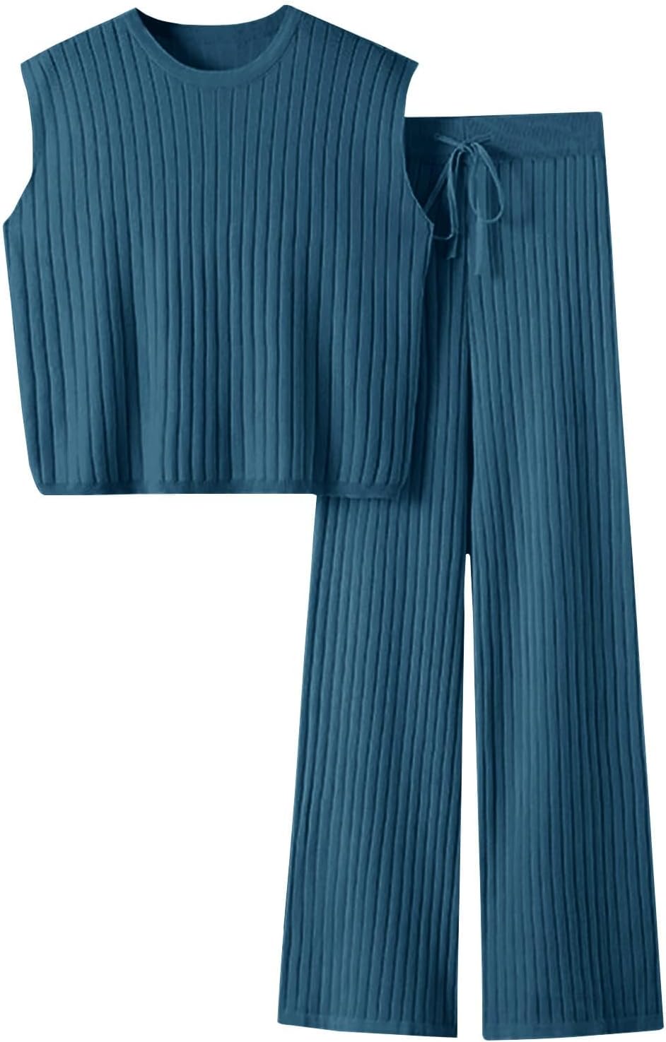 Sleeveless Ribbed Set