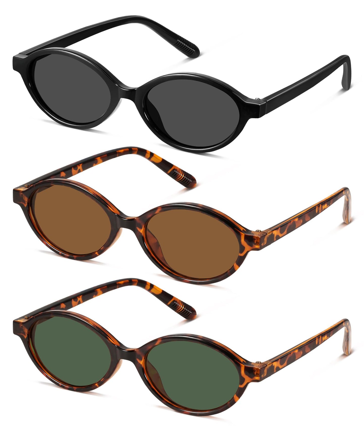3pk Retro Oval Sunglasses