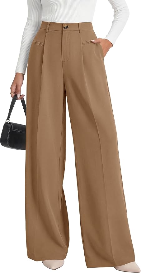 Pleated Wide Leg Pants