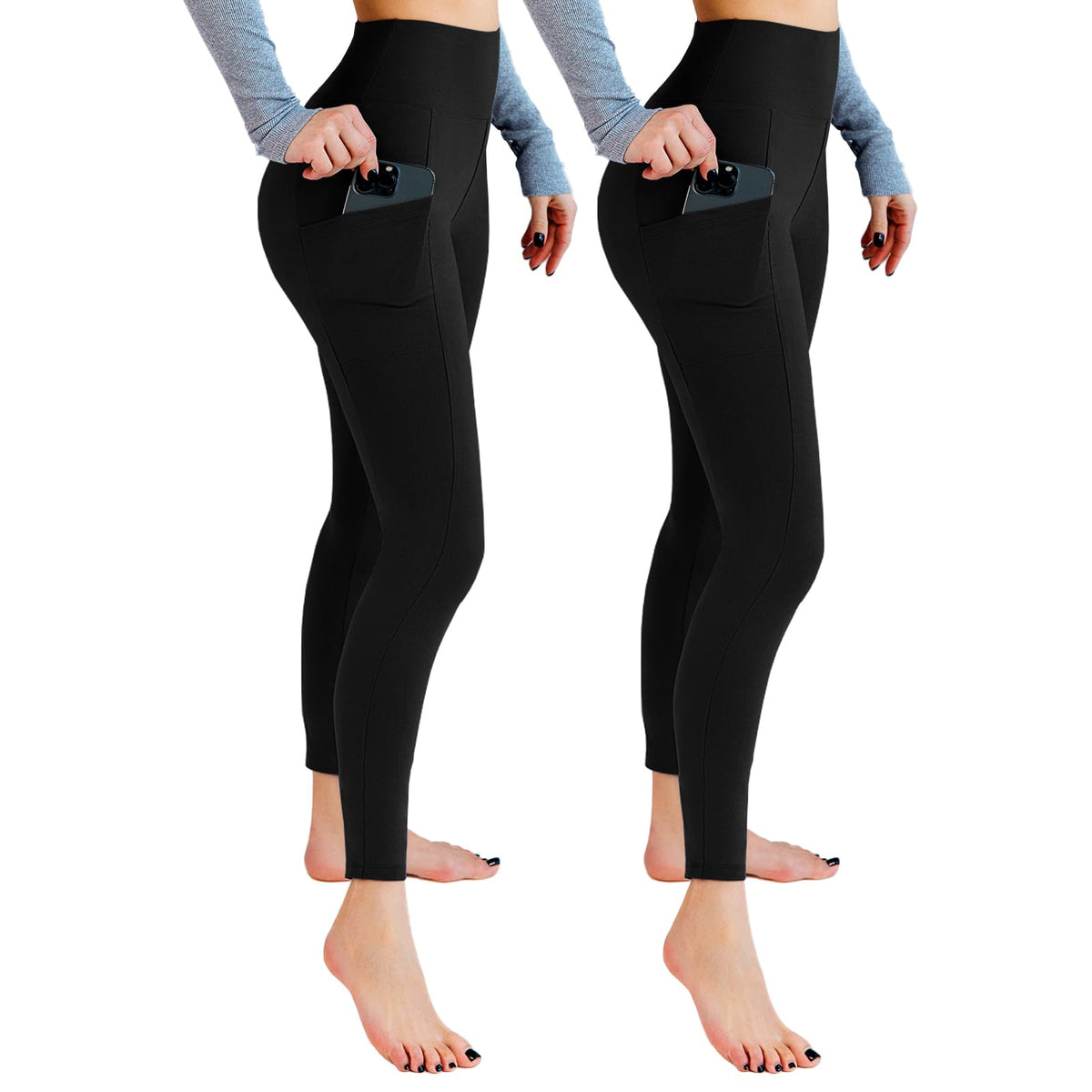 High Waist Leggings Pockets (2PK)
