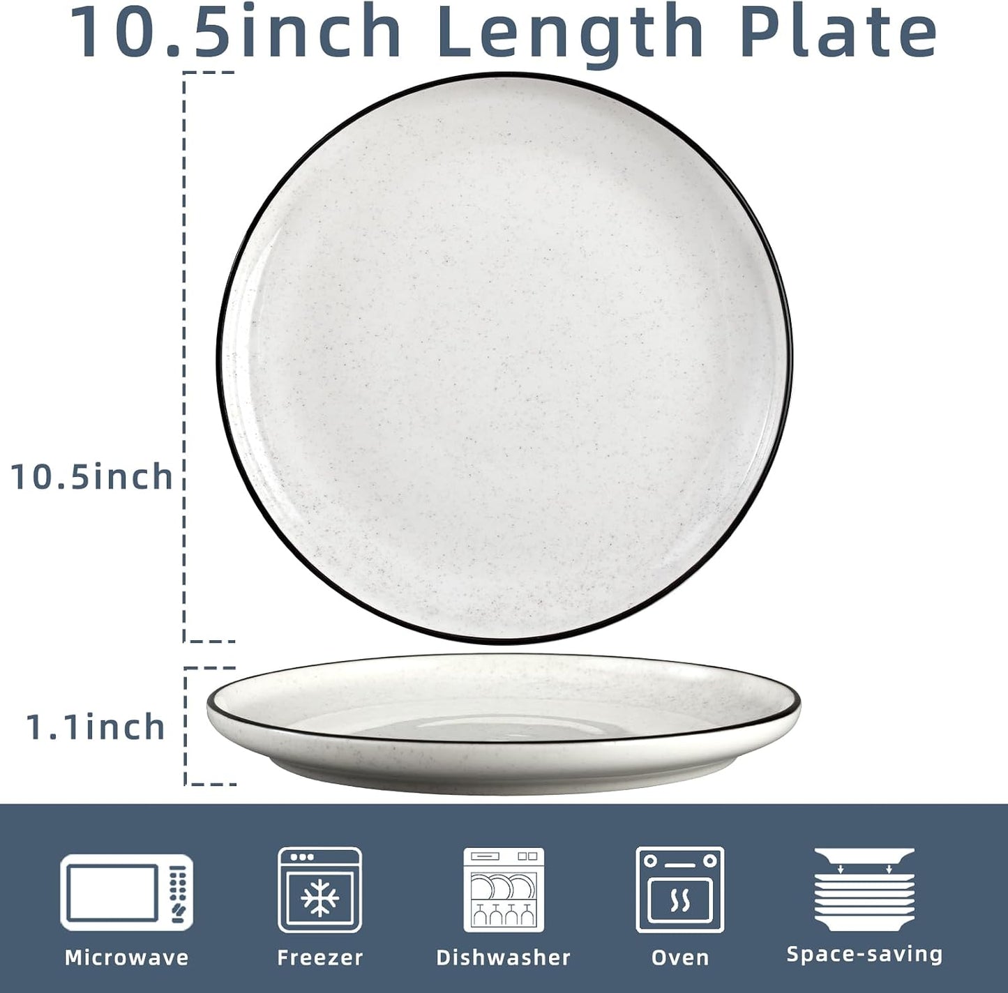 Ceramic Dinner Plates (6PK)