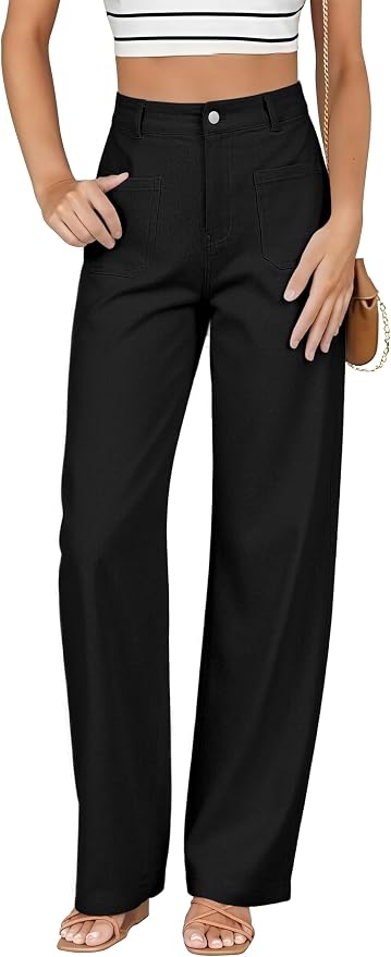 KICZOY Denim Women Long Trousers Jeans Pants Wide