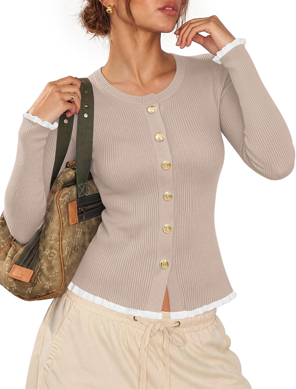 Ruffle Lightweight Cardigan