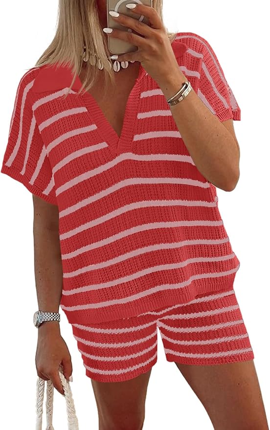 Striped Knit Set