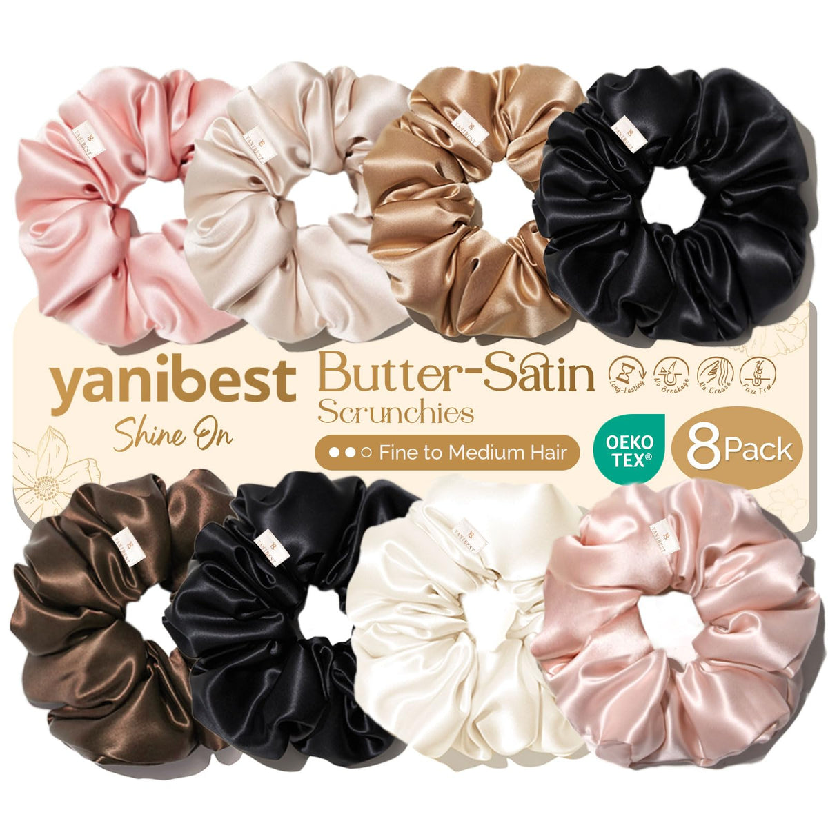 Satin Scrunchie Set (8PK)