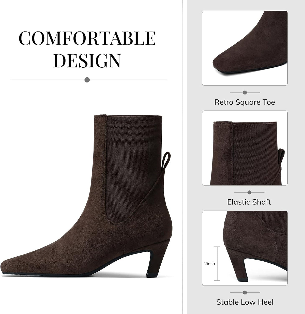 Kitten Heel Ankle Boots