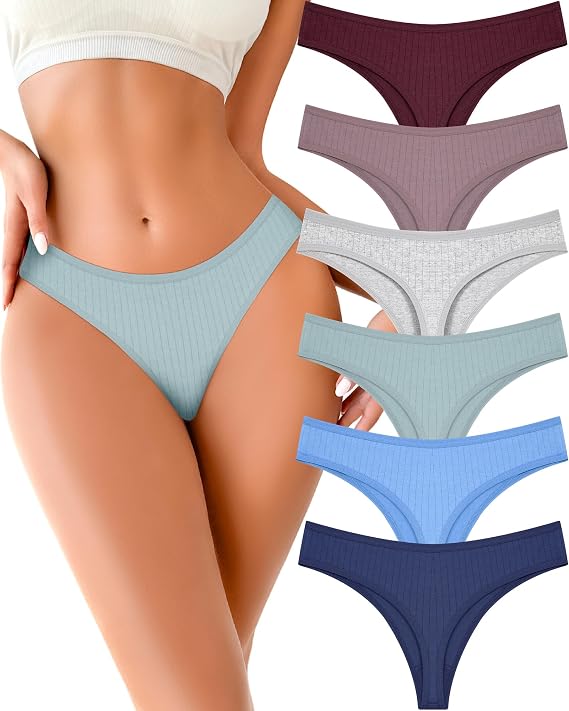 Cotton Ribbed Underwear 6pk
