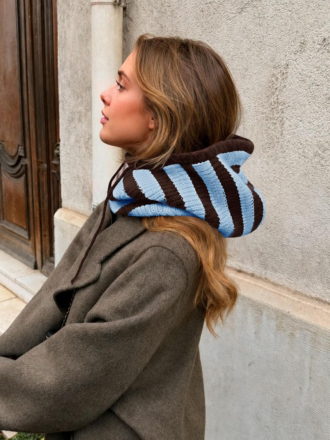 Striped Balaclava Beanie