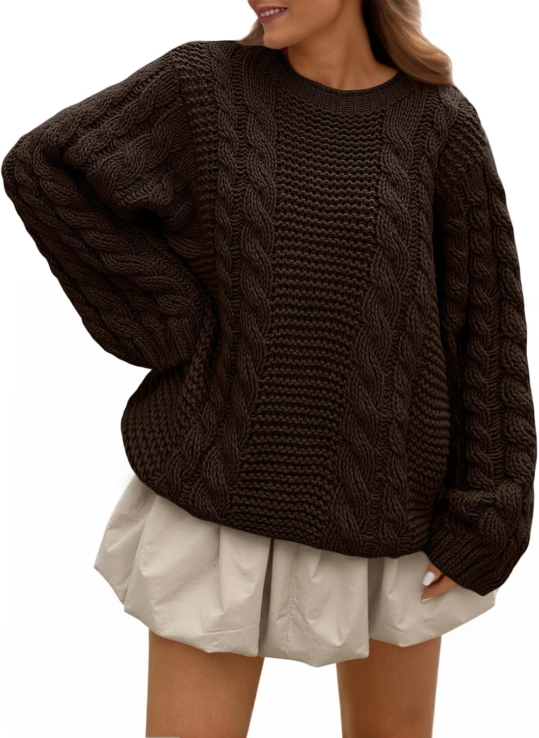 Oversized Cable Knit Sweater
