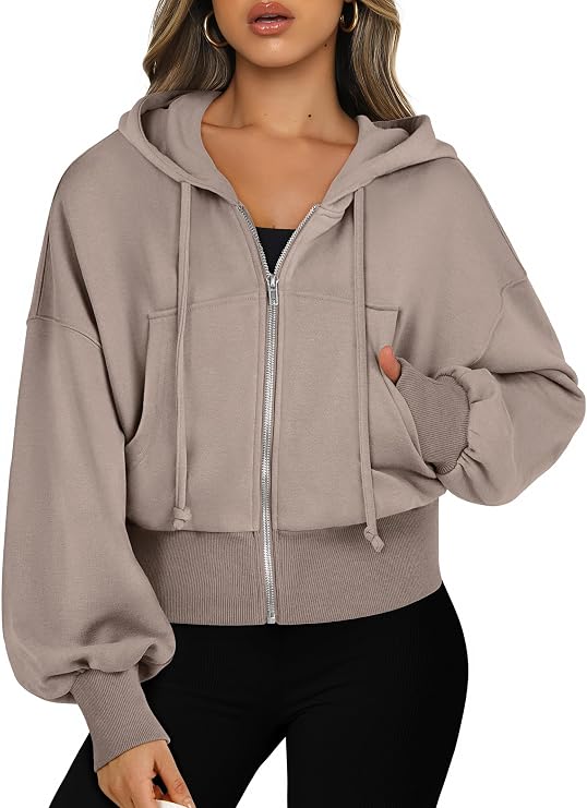 ANRABESS Cropped Hoodie