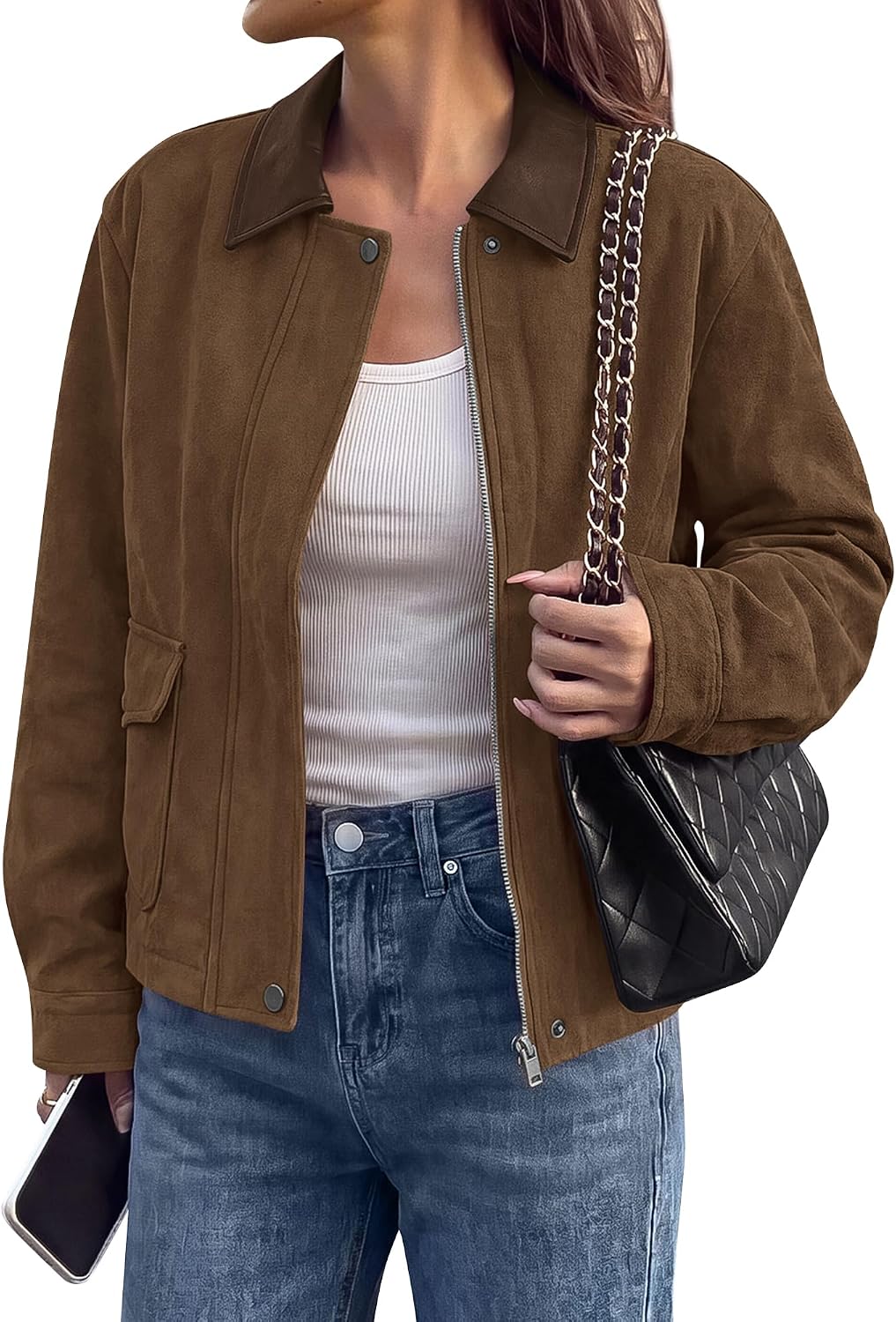 Faux Suede Jacket
