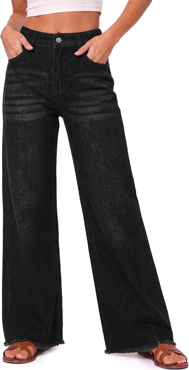 Wide Leg Denim Pants