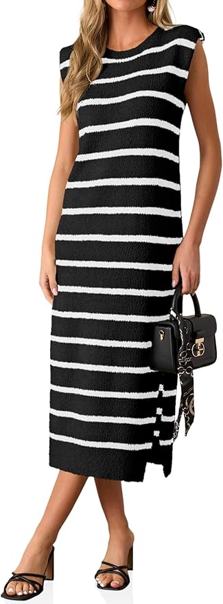 Striped Midi Dress