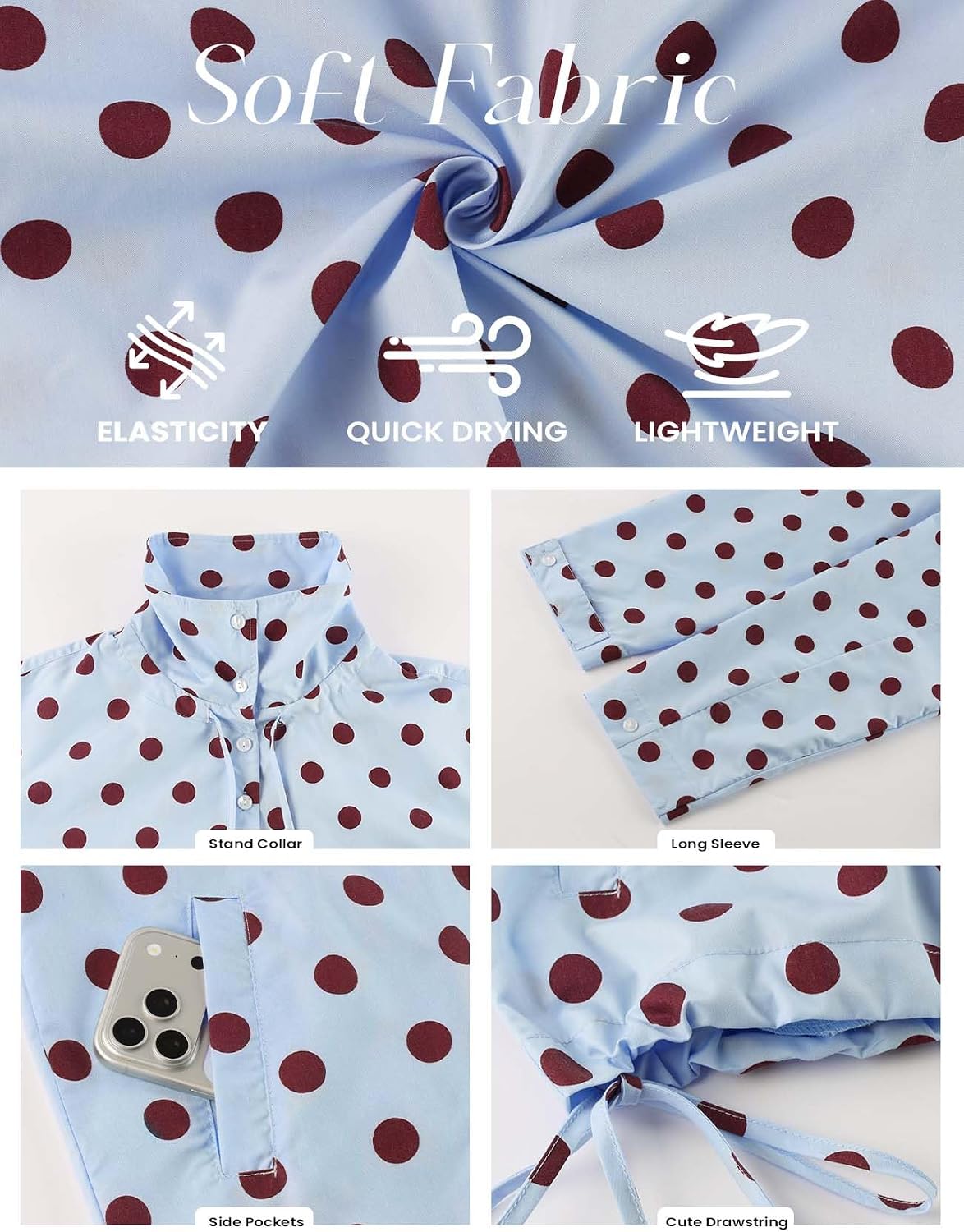Polka Dot Cropped Jacket
