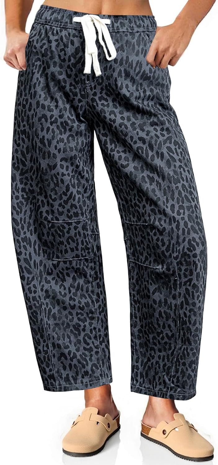 Leopard Barrel Jeans