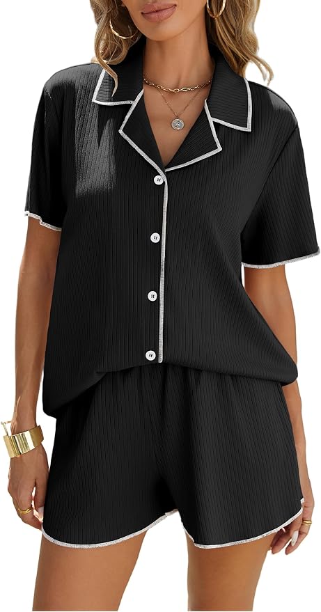 Ribbed Pajama Set