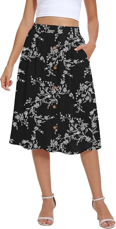 Pleated Midi Skirt