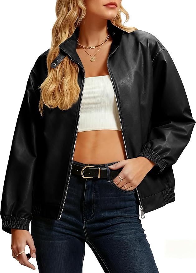 Oversized Leather Jacket