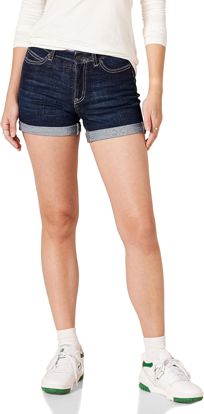 Mid-Rise Denim Shorts