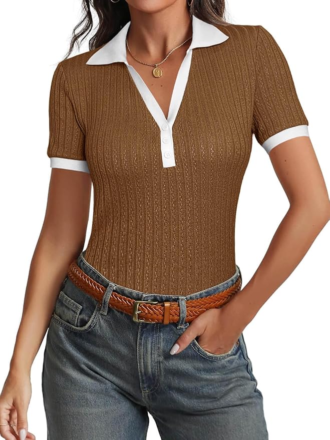 V Neck Polo Shirt