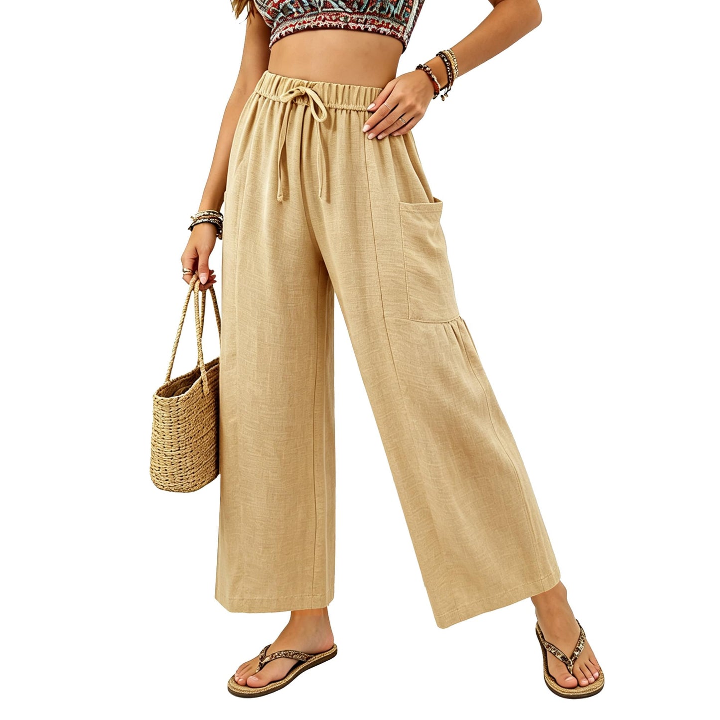 Wide Leg Cropped Pants
