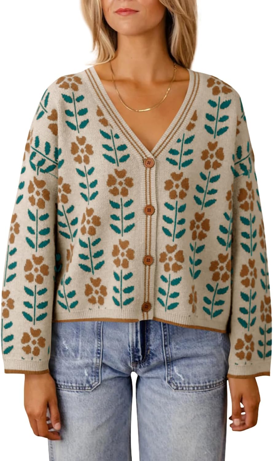 Floral Print Cardigan