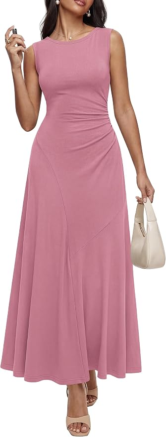 MASCOMODA Summer Casual Sleeveless Maxi Dresses for Women