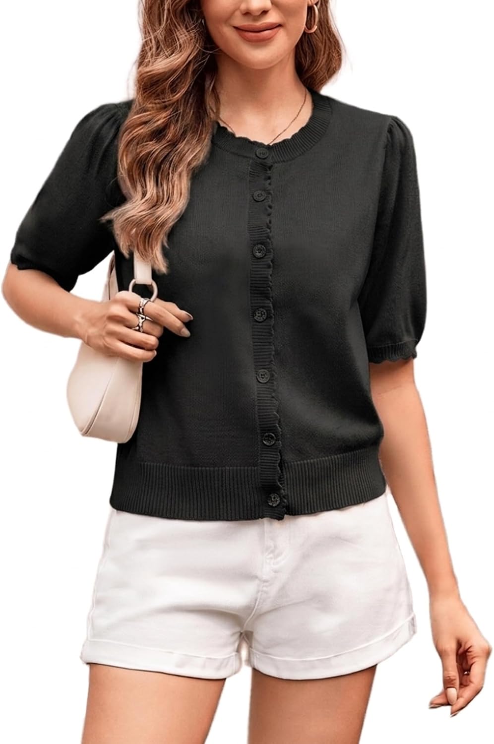 Puff Sleeve Cardigan