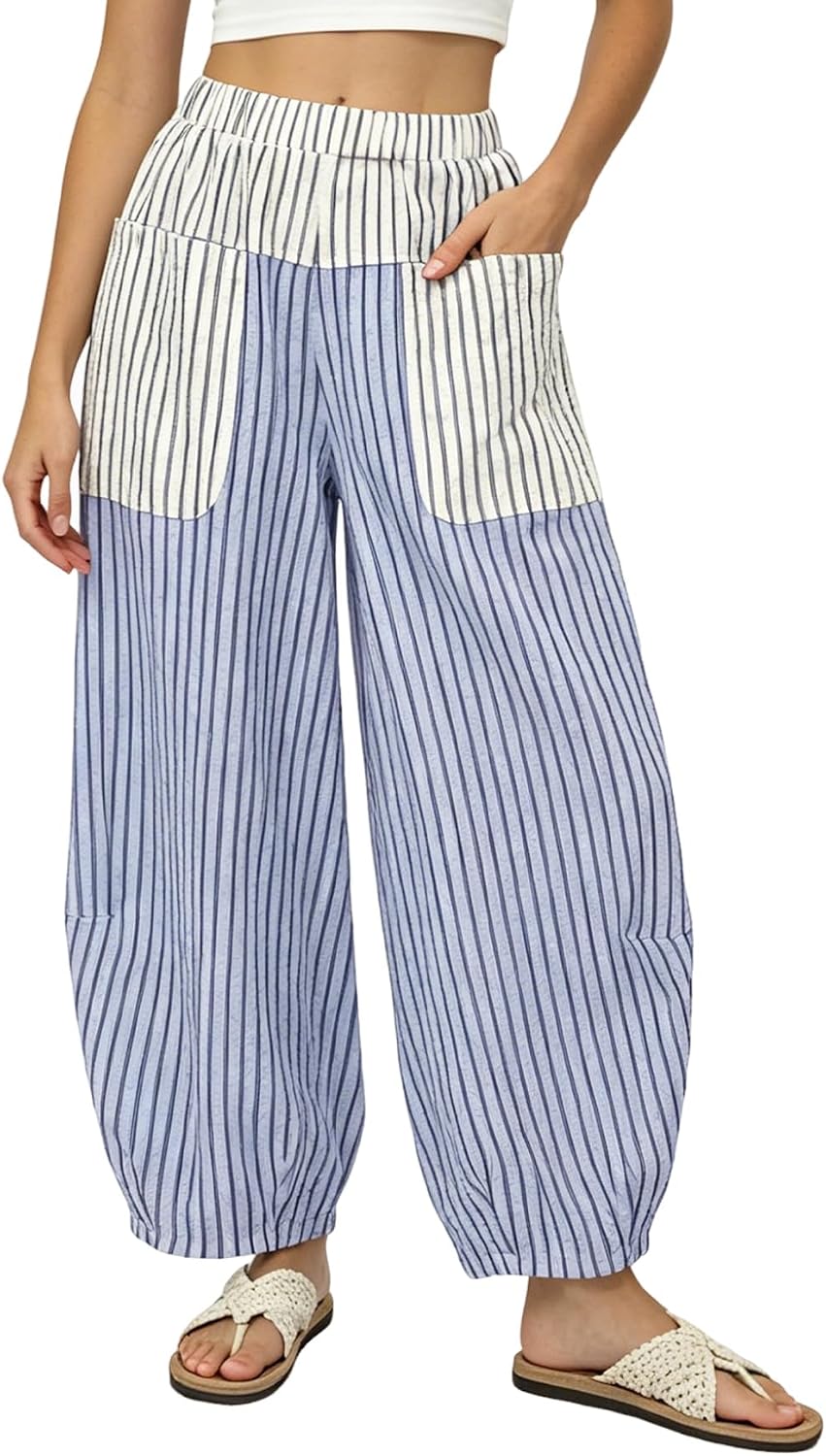 Striped Harem Pants