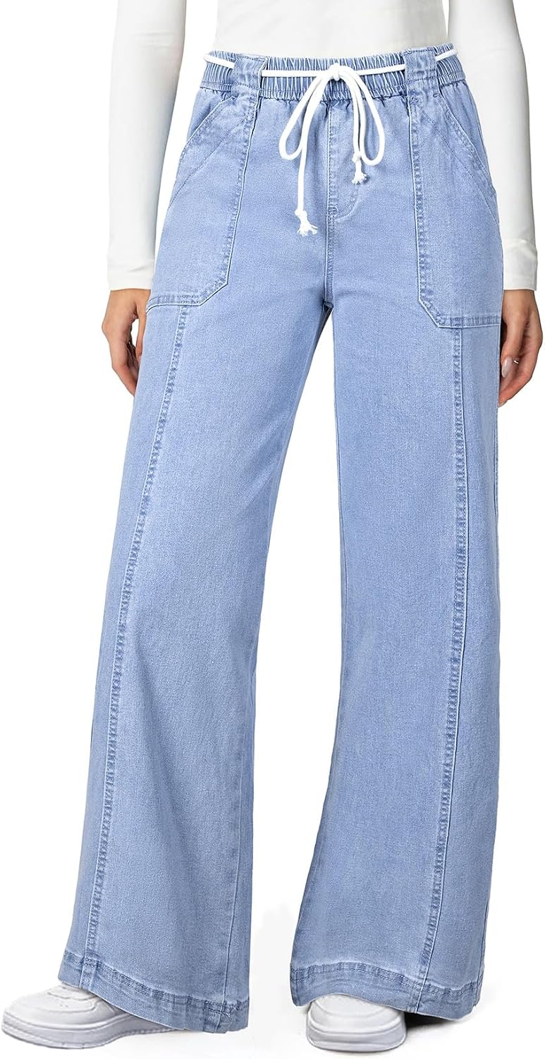 Wide Leg Denim Jeans