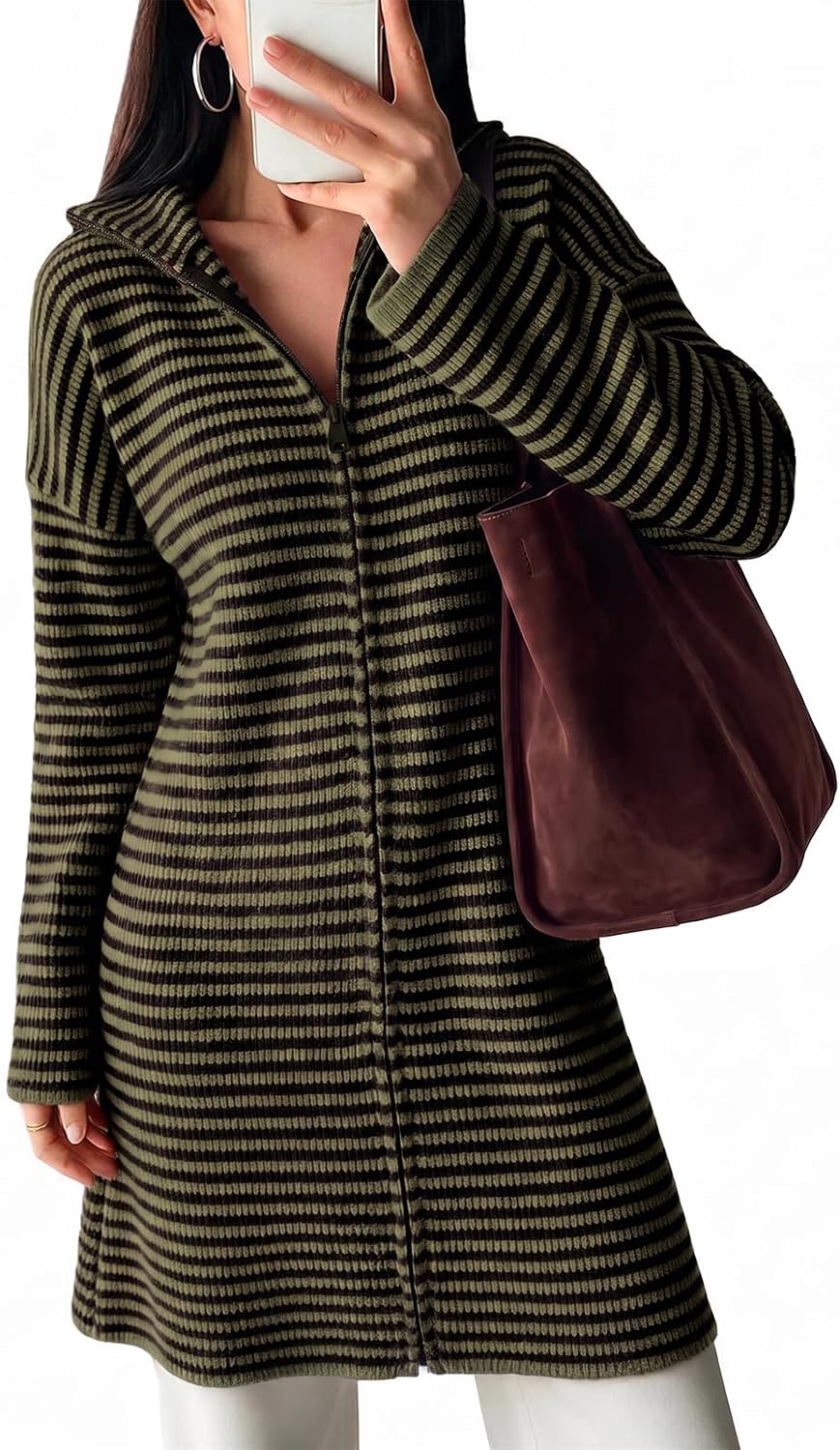 Striped Knit Cardigan